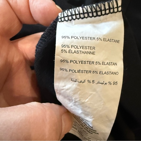 Michelstudio Woman 2X Black Wrap Dress Zipper V Neck Stretch EUC - Picture 10 of 10